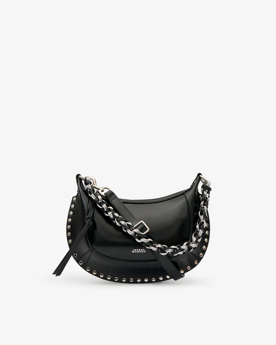 Isabel Marant Oskan Moon sac cuir noir argenté