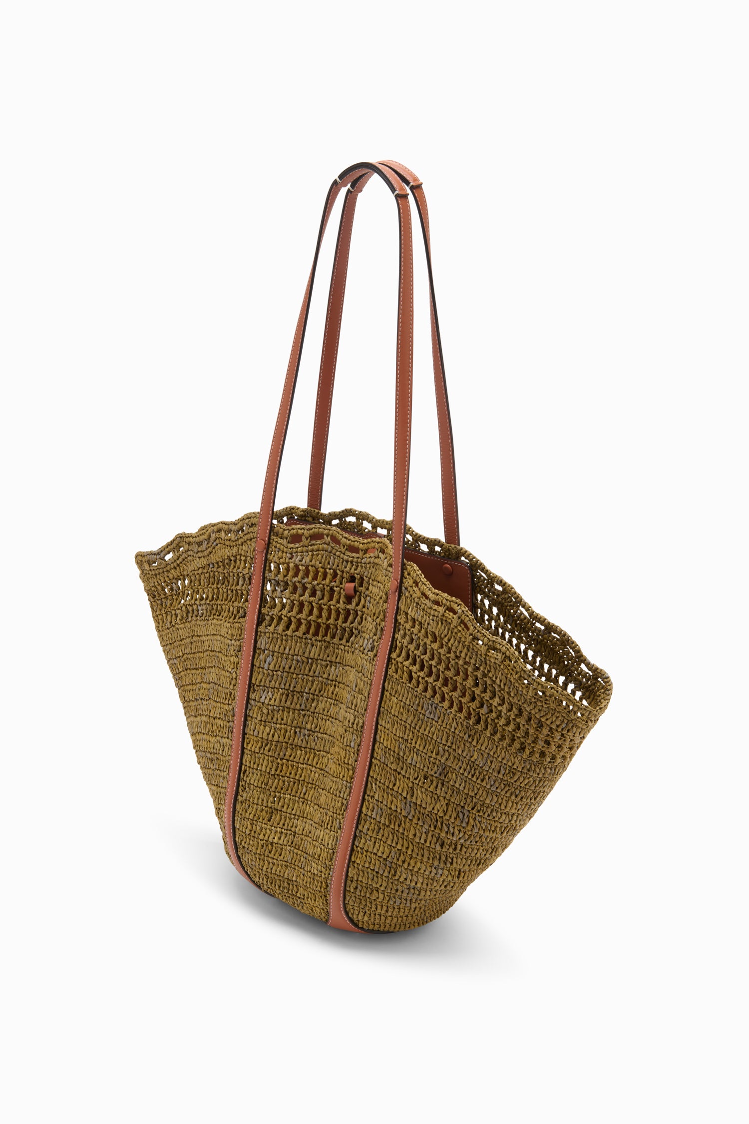 Ulla Johnson Marina PF261197 sac cabas raphia Olive