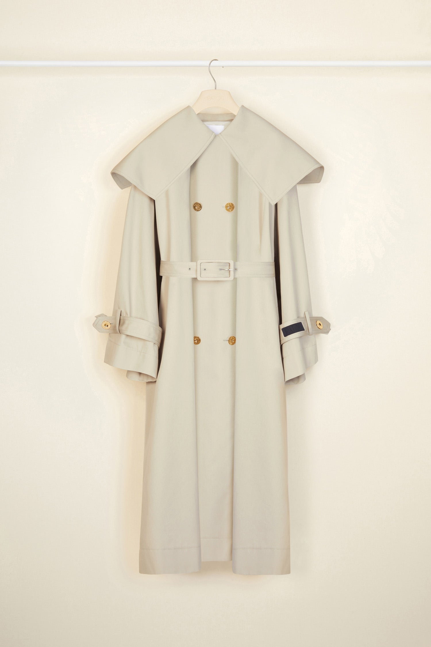Patou Coats P21OU0090074105S trench Silvery Moon coton bio