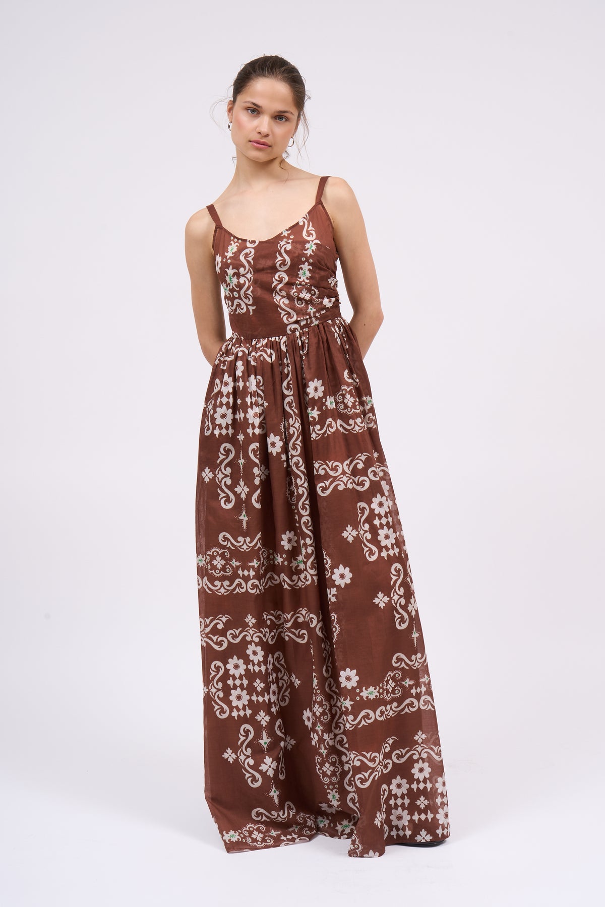 Paul & Joe Robes Sumatra robe longue coton imprimé
