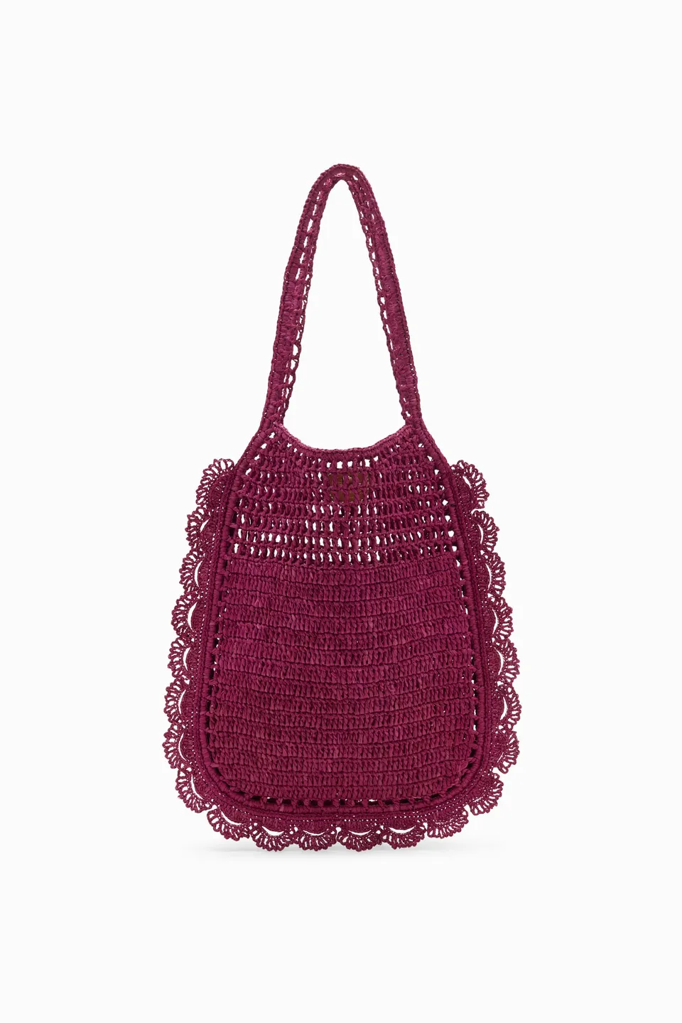 Ulla Johnson Marina tote raphia violet Orchid
