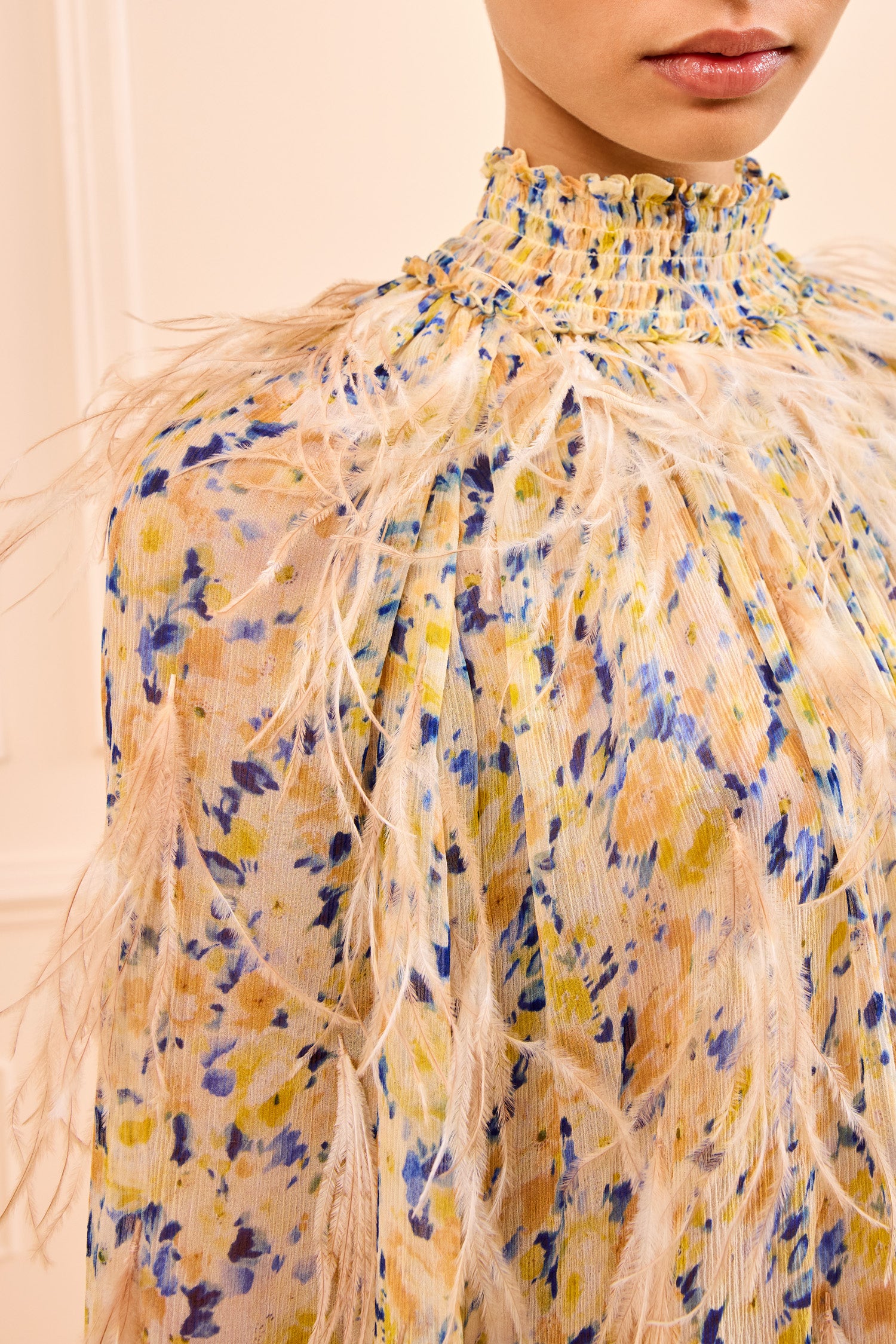 Ulla Johnson Miriam robe mini soie Daffodil