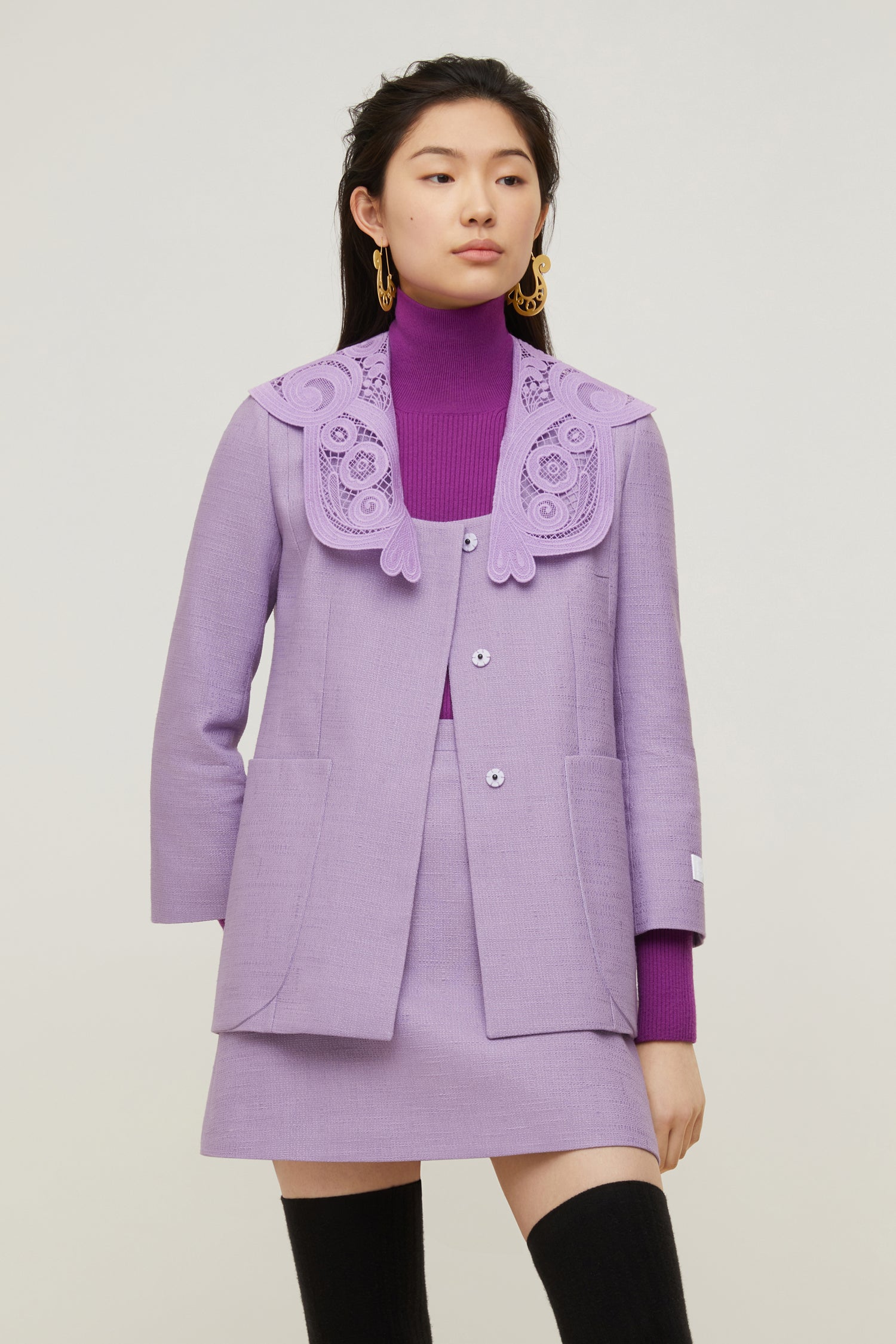 Patou JA019 A21JA0190097478L veste tweed Lavande 38