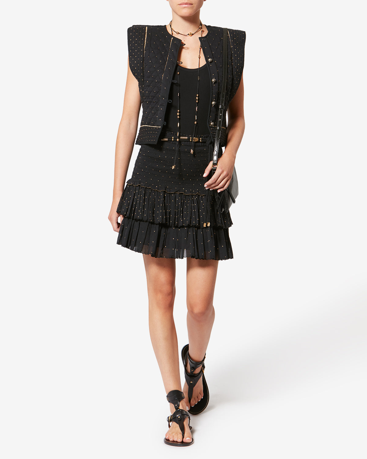 Isabel Marant Winna Duo sac cuir noir double