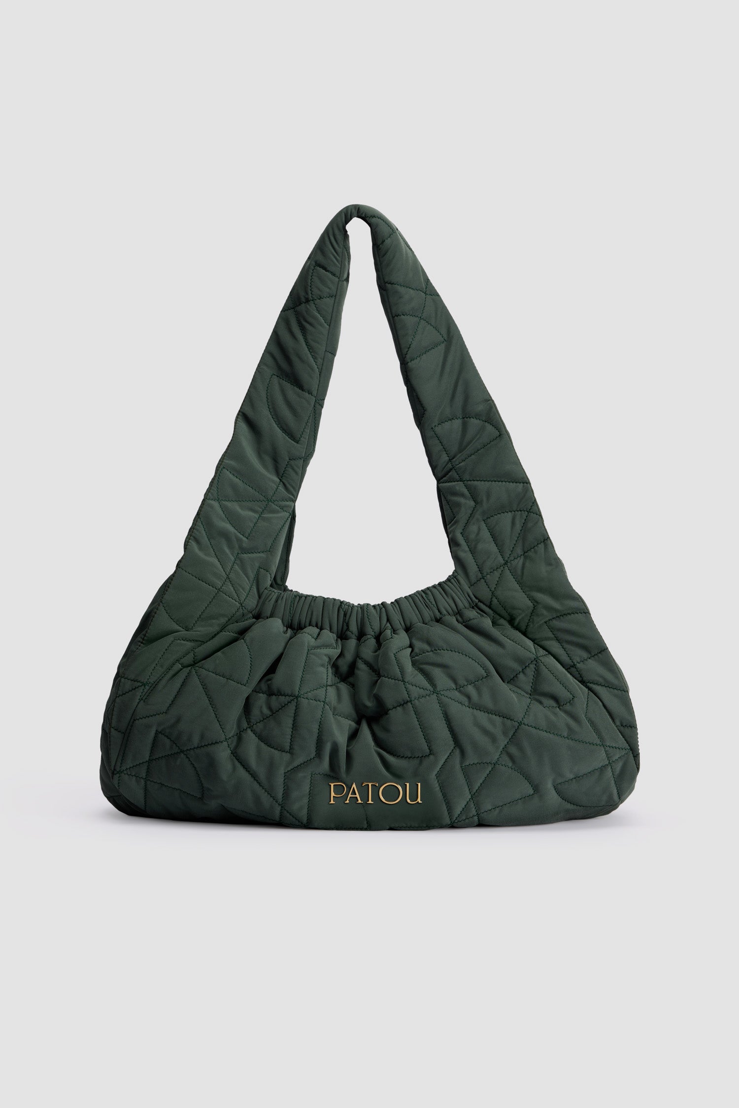 Patou Le Biscuit AC0550188754B sac vert nylon matelassé large