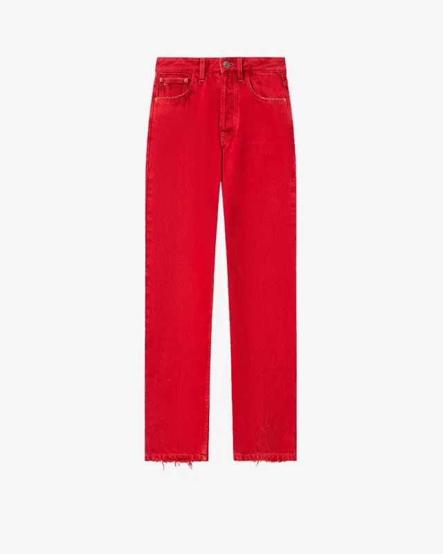 Isabel Marant Daya Regular jean rouge coupe regular