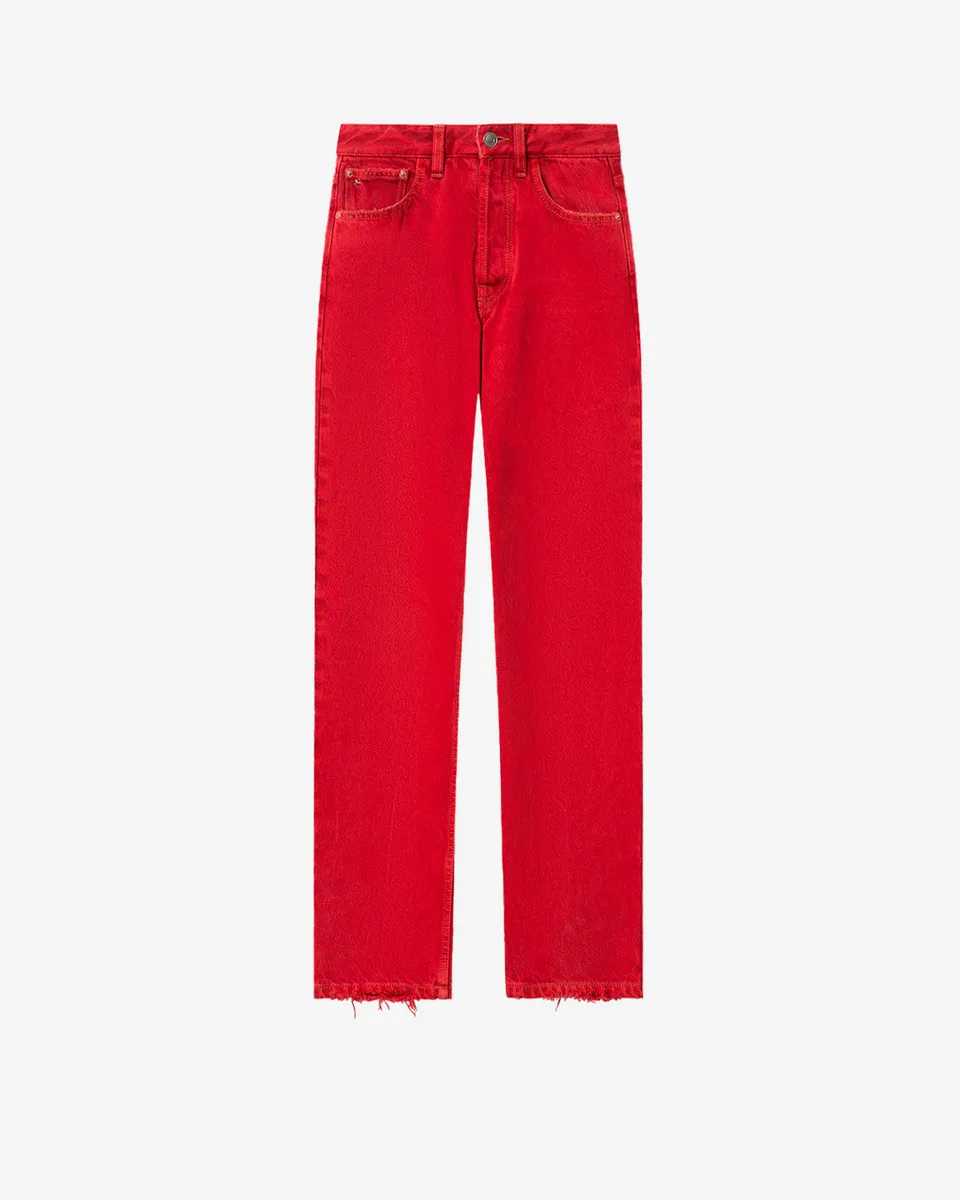 Isabel Marant Daya Regular jean rouge coupe regular