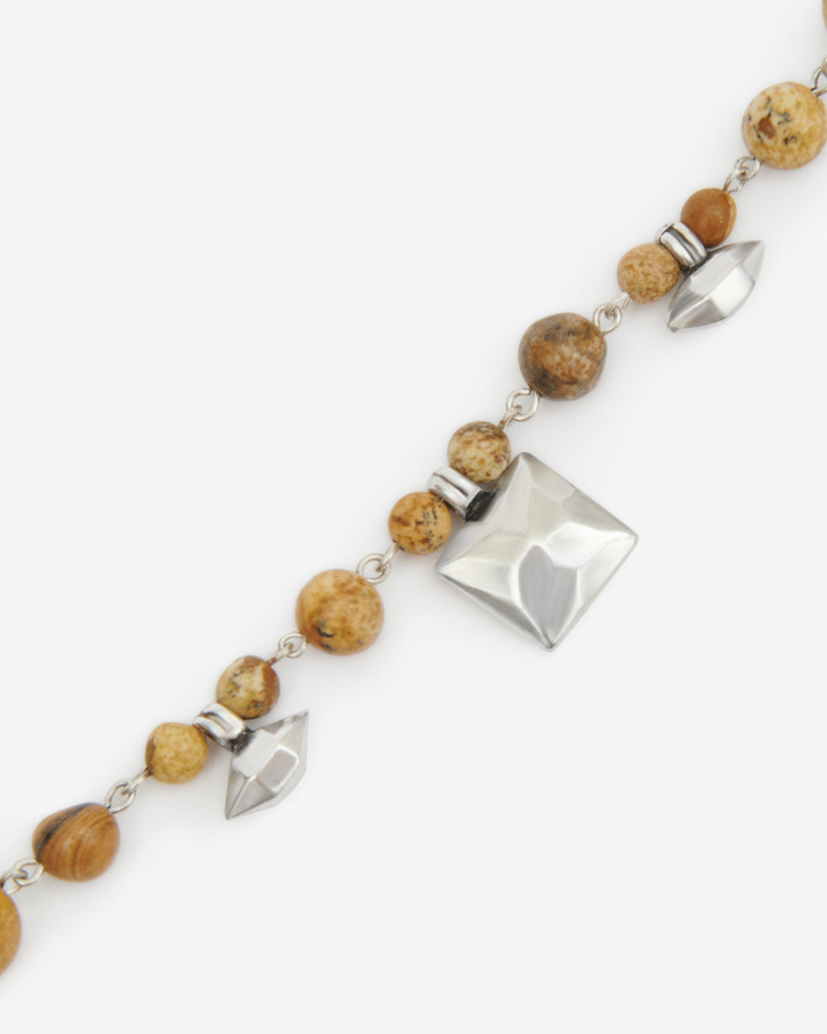 Isabel Marant Jack bracelet pierre jaspe naturel argenté