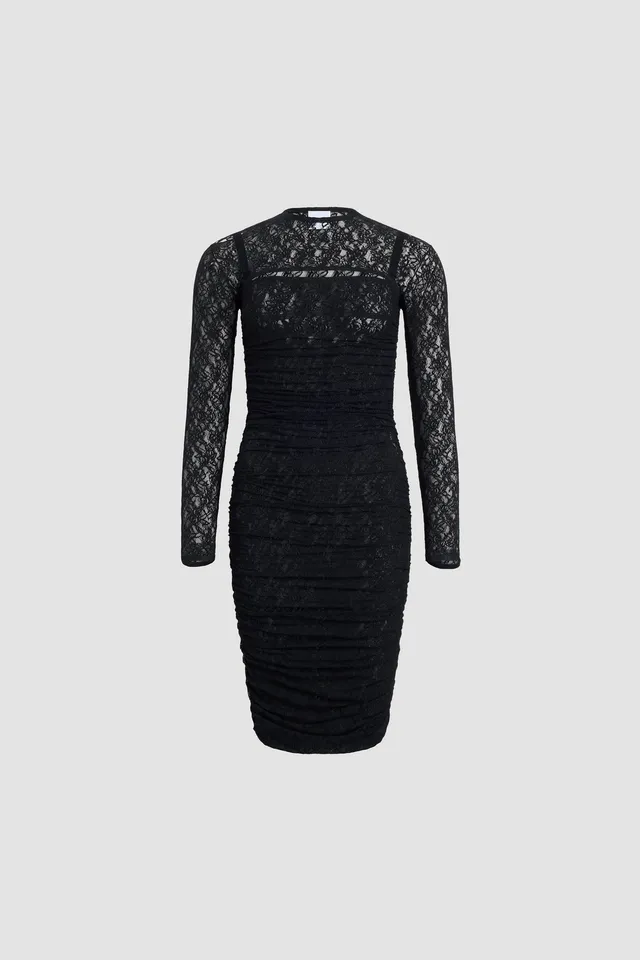 Patou P26JE2419965999B robe dentelle noire mini
