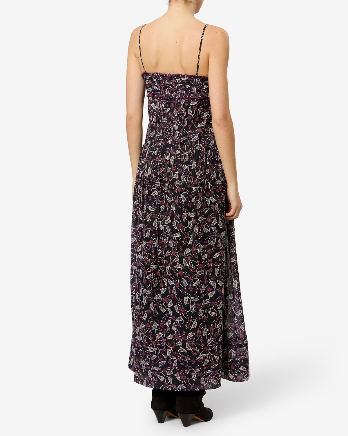 Isabel Marant Demy RO1177FA-D3J03E robe longue Noir Framboise