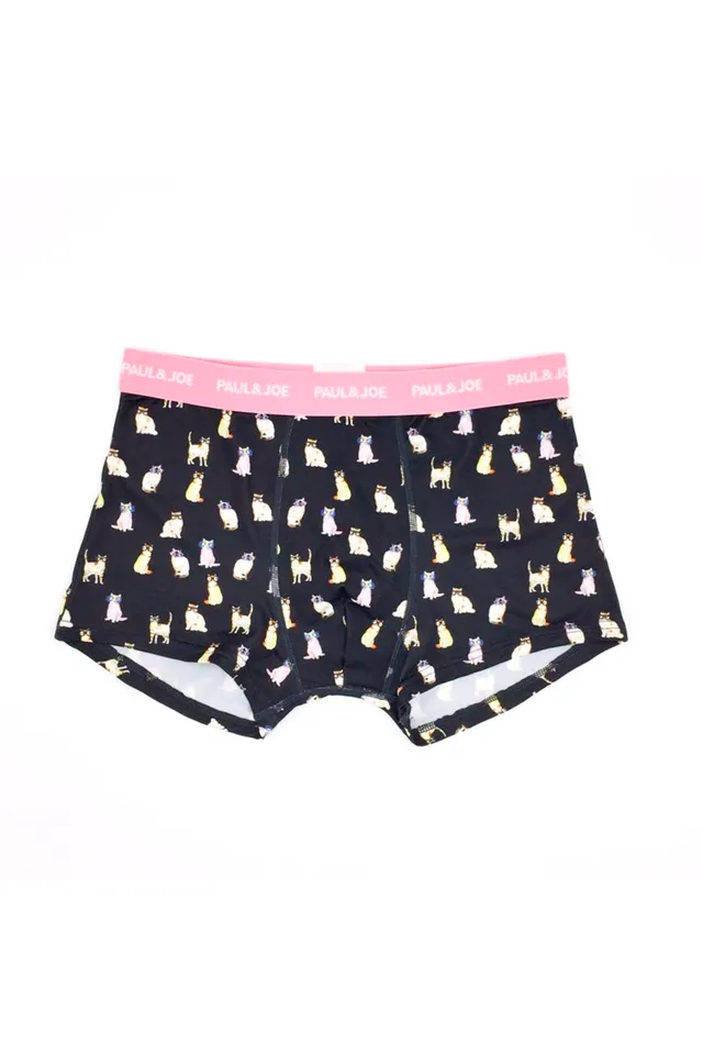 Paul & Joe Boxer Imprimé Chat Coton Noir Taille M L