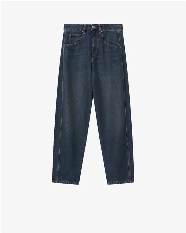 Isabel Marant Oriane Jean barrel bleu délavé