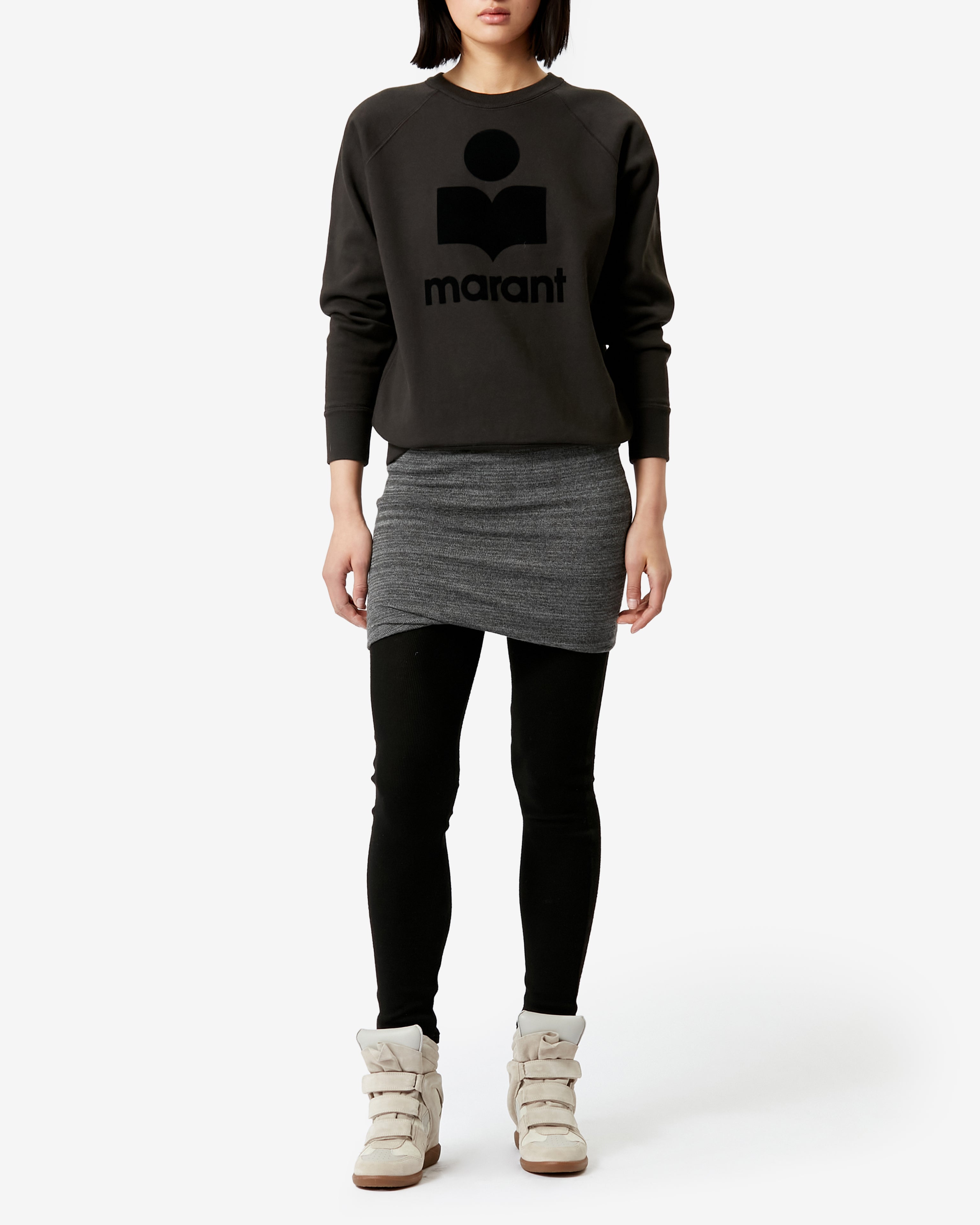 Isabel Marant Milly sweatshirt noir coton délavé