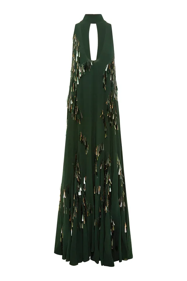Alemais Ophira Sequin Gown robe sequins sans manches