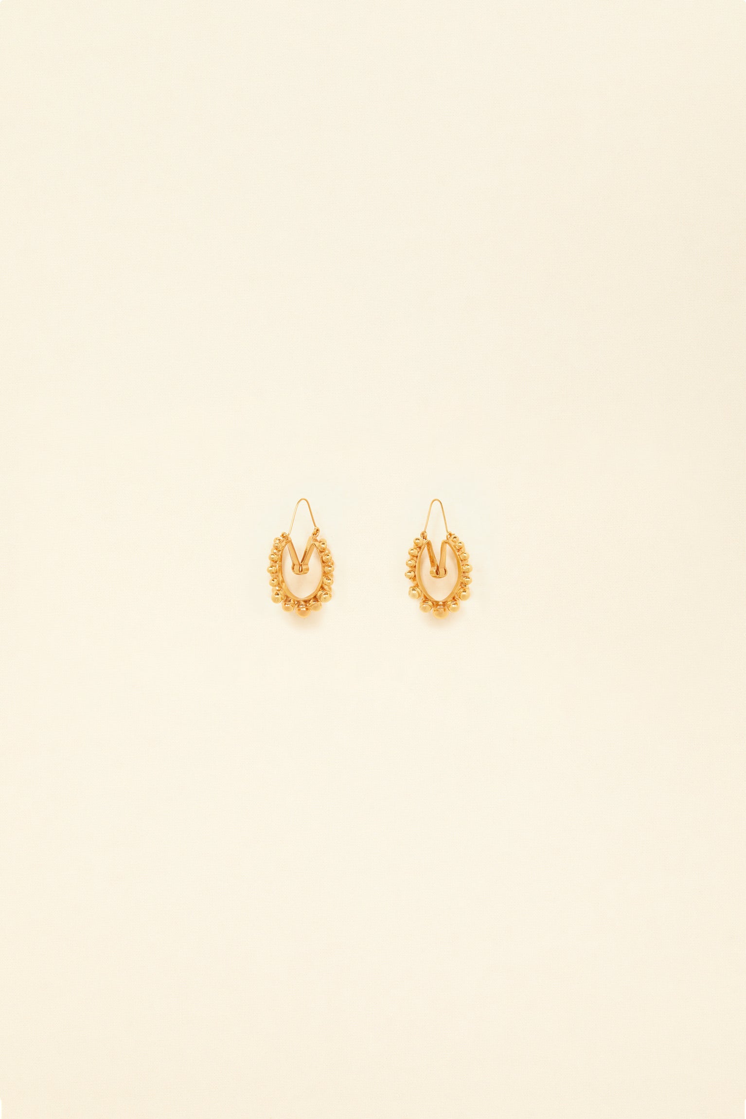 Patou Jewellery JW007 boucles doreilles créoles dorées perle TU
