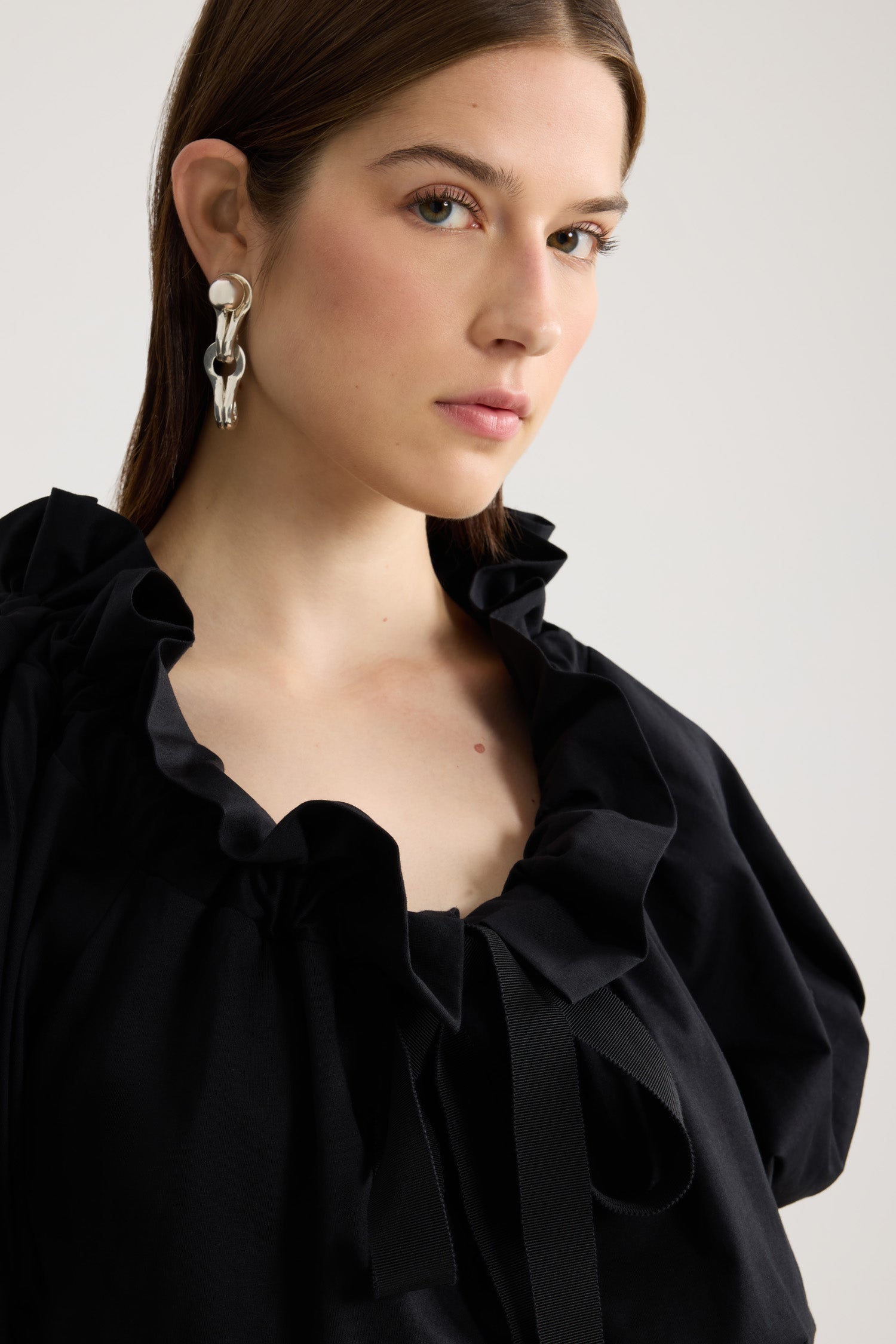 Patou JE220 top coton bio noir court manches courtes