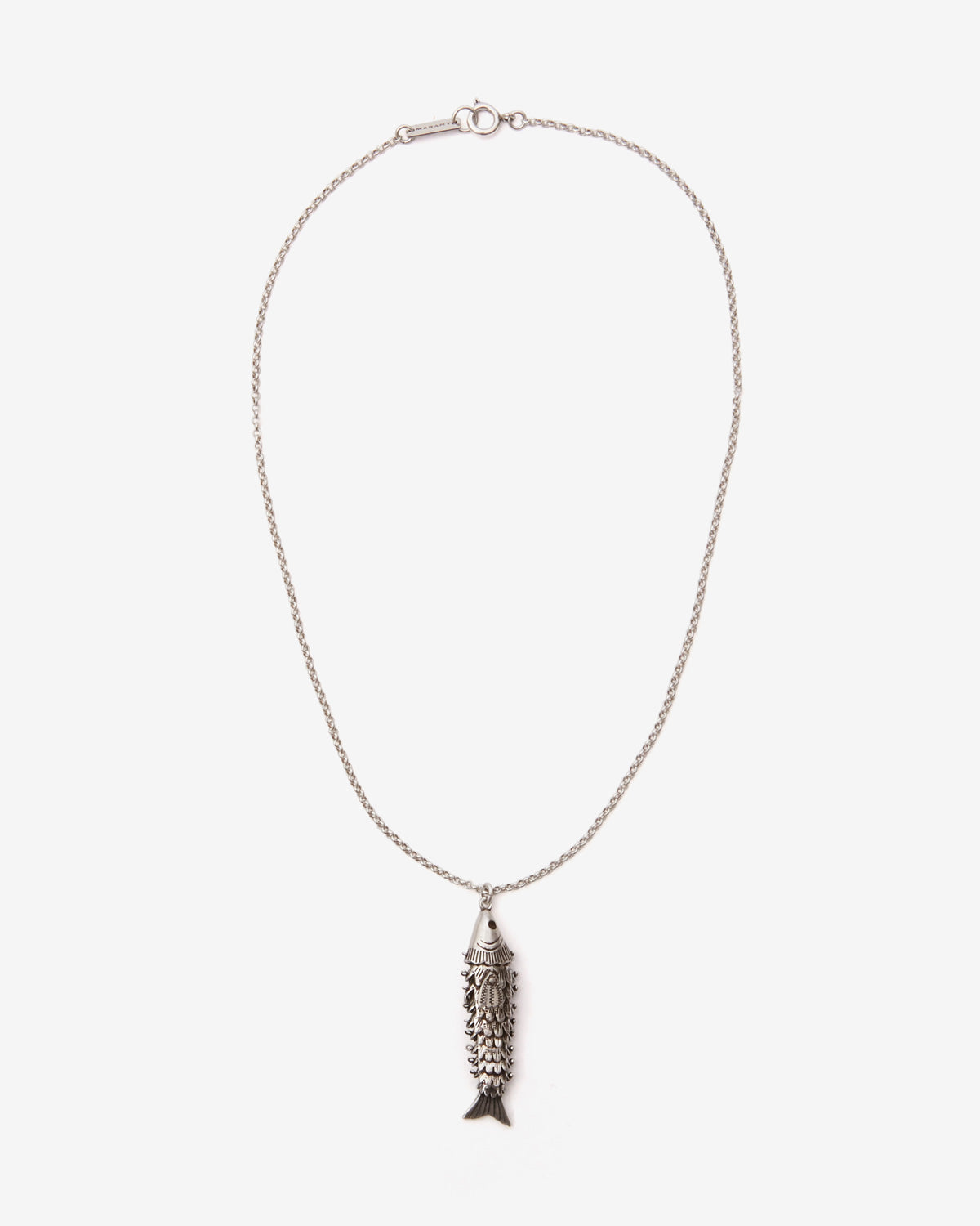 Isabel Marant River Man collier pendentif poisson argent