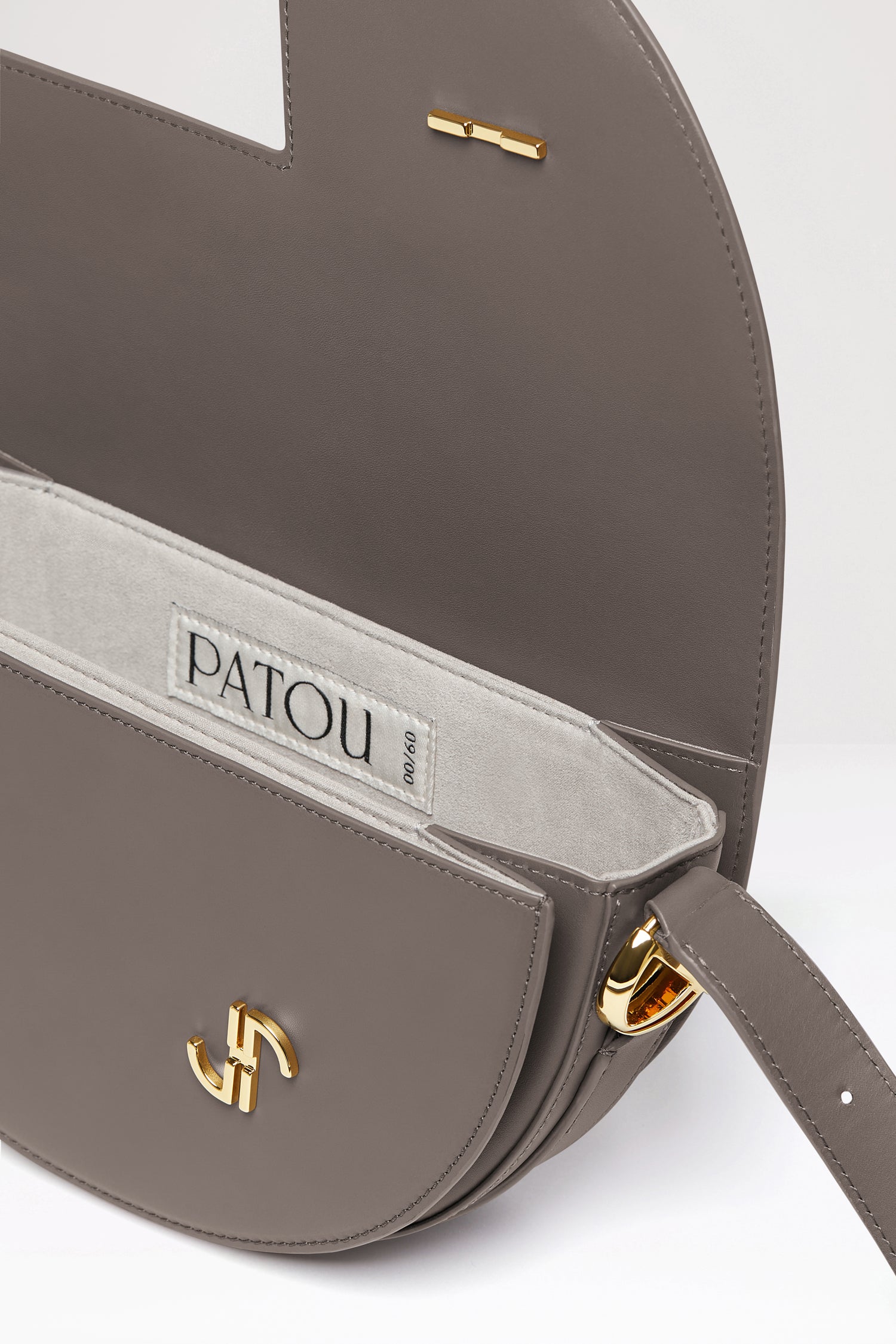 Patou Le Patou BA001 sac cuir Storm gris bandoulière