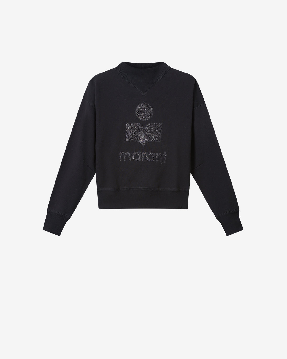 Isabel Marant Moby sweatshirt noir coton logo glitter