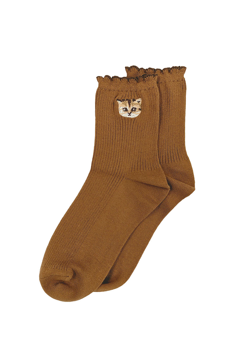 Paul & Joe Chaussettes marron Nounette coton épaisses
