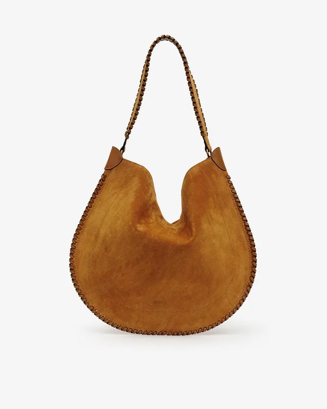 Isabel Marant Oskan Hobo Soft sac velours cognac