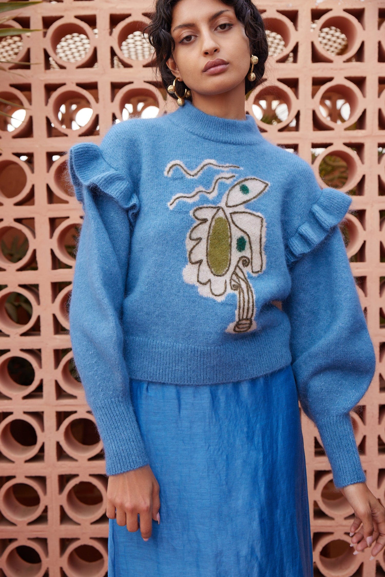 Alemaïs Azar Knit pull col montant mohair laine
