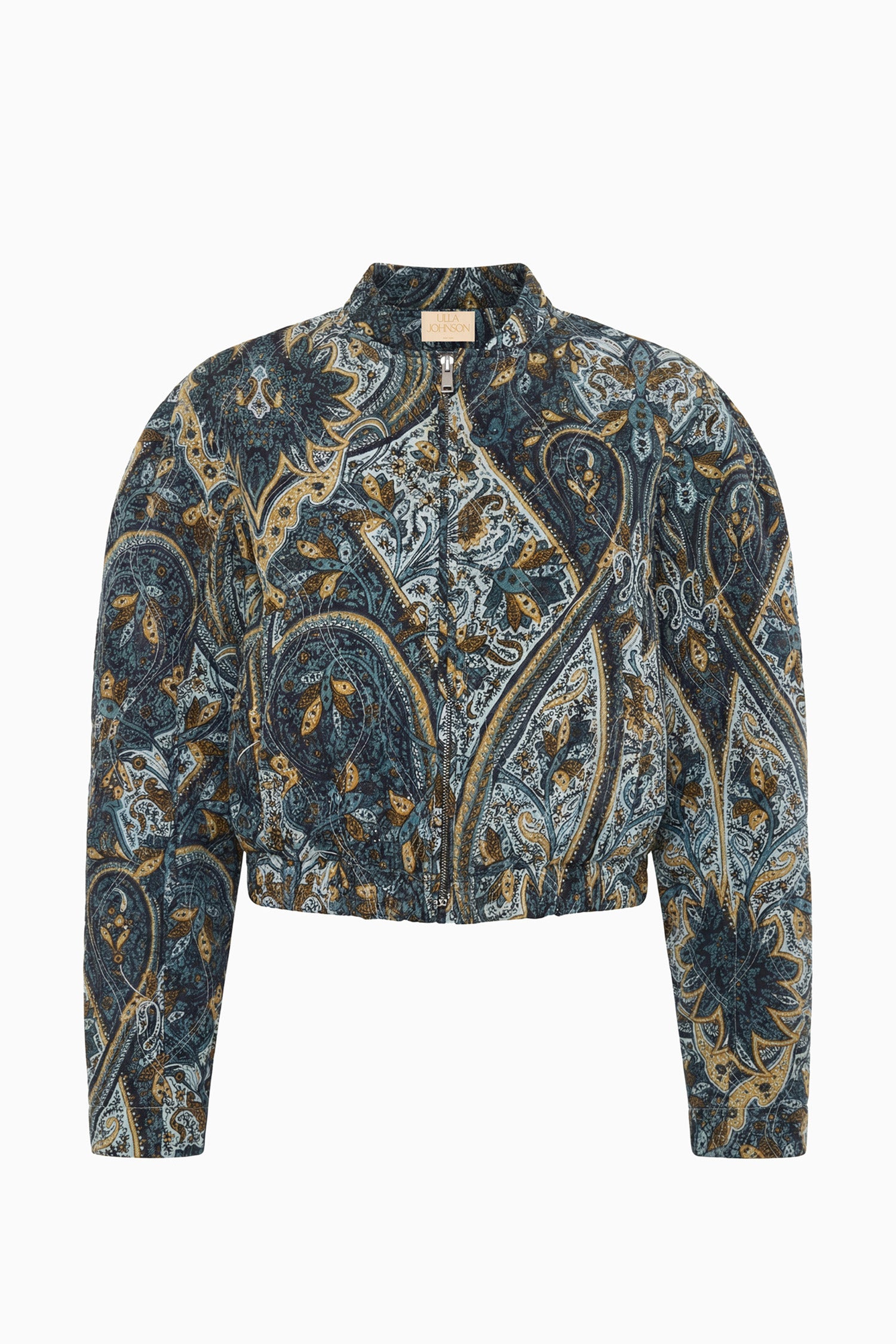 Ulla Johnson Yara FA260508 veste Prussian soie bomber