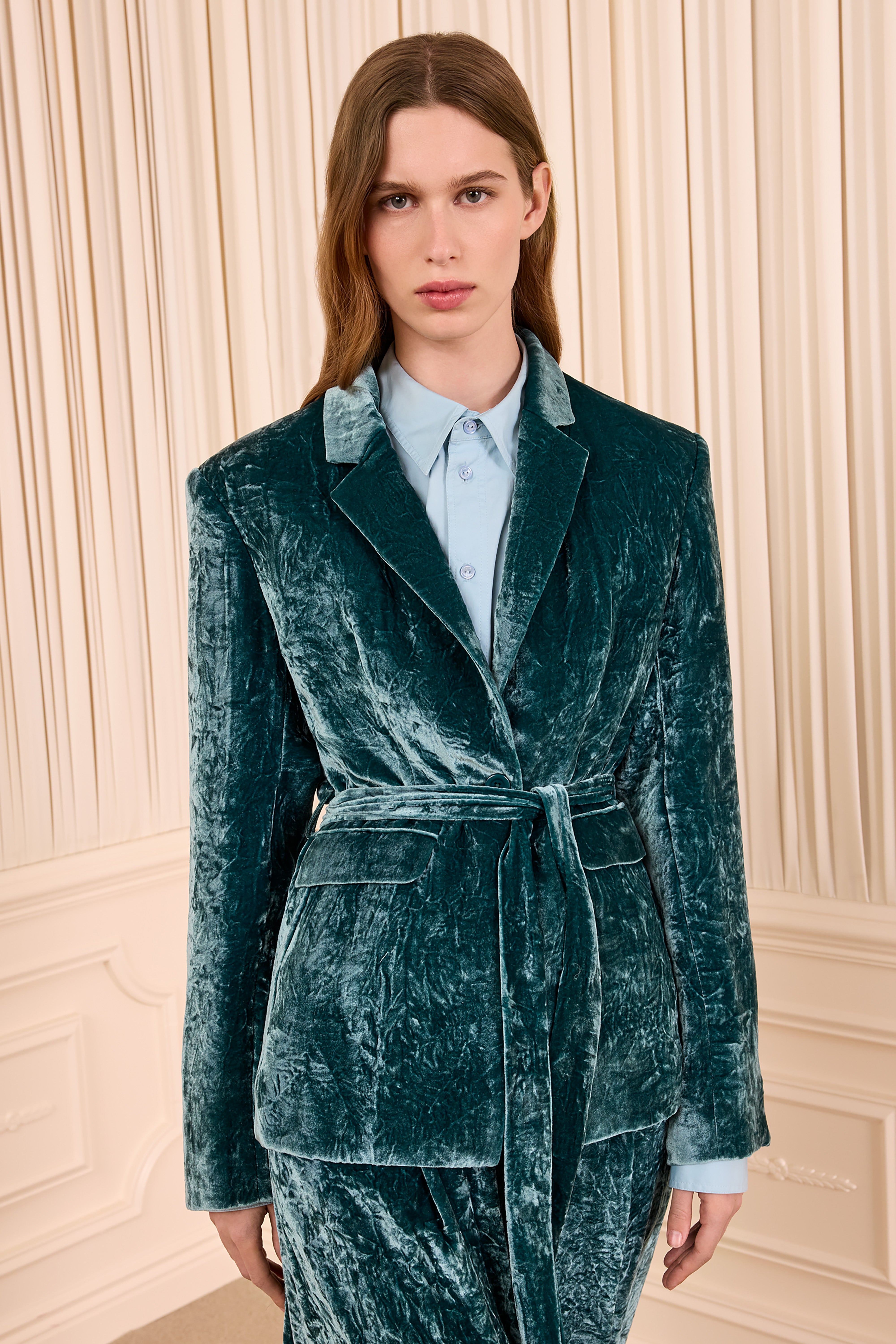 Ulla Johnson Coats Ellery Velvet Jacket Jadeite vert velours
