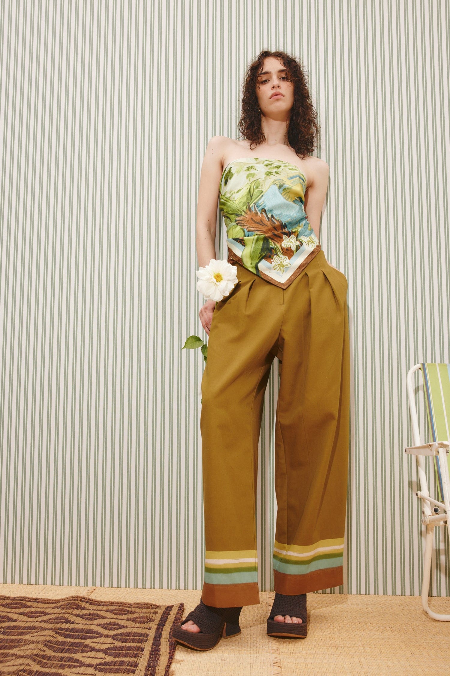 Alemäis Maxi pantalon large coton poches
