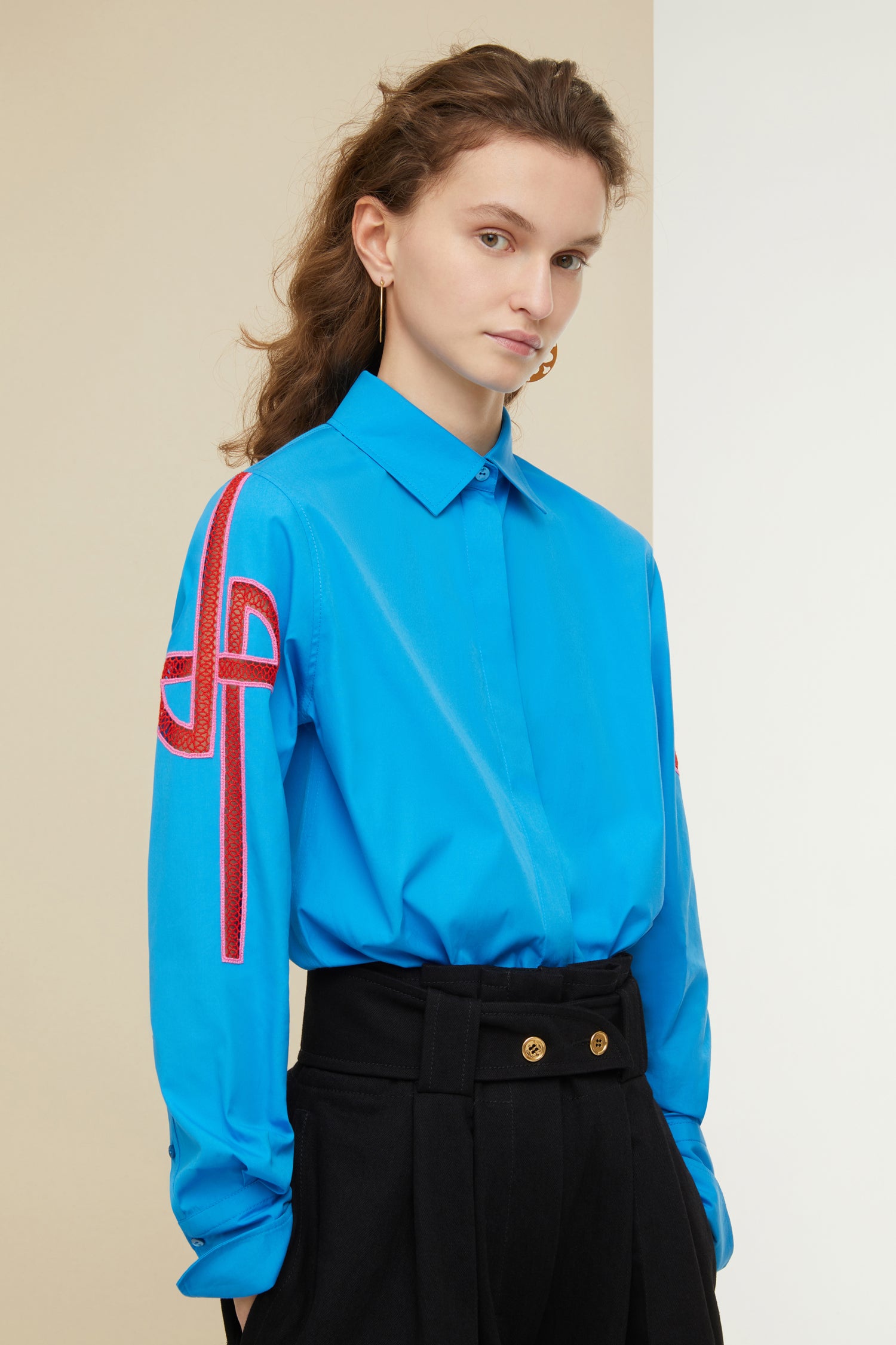 Patou Tops chemise coton bio A21BL013 bleu Bretagne 34-44
