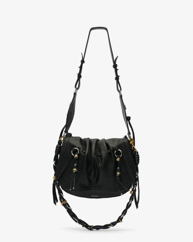 Isabel Marant Bolton PP0406FA sac cuir noir grainé rabat