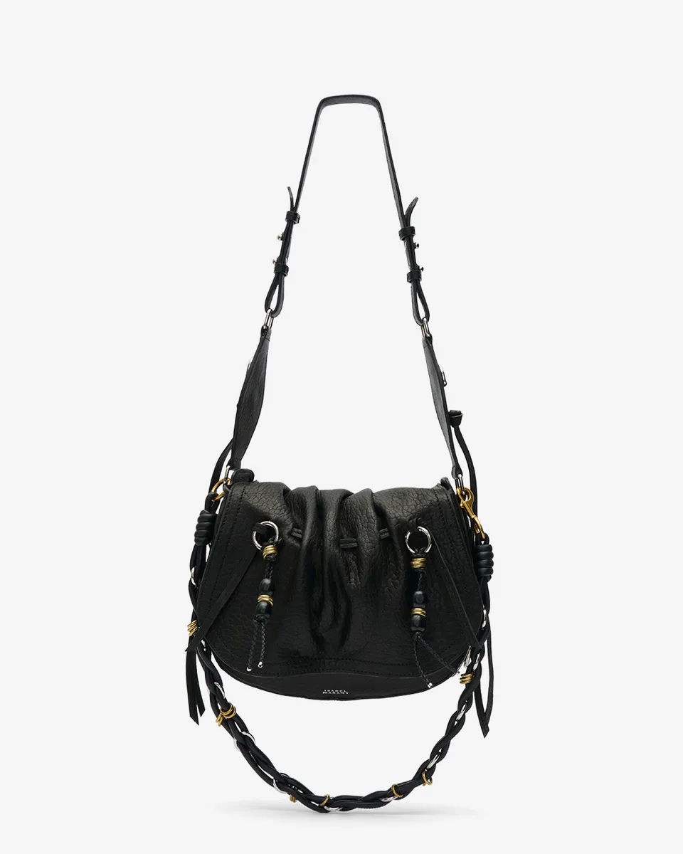 Isabel Marant Bolton PP0406FA sac cuir noir grainé rabat