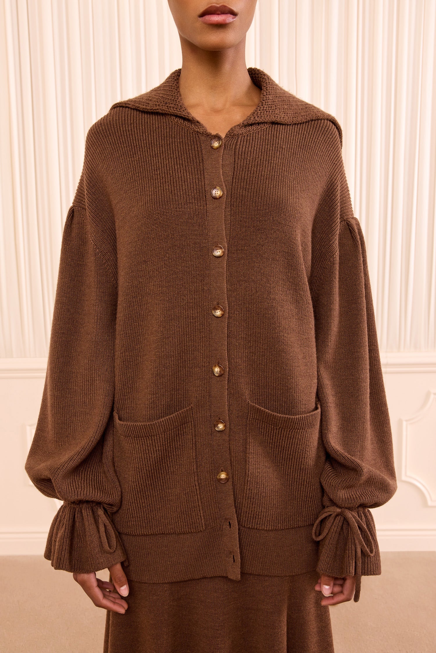 Ulla Johnson Makila gilet laine Clove boutonné