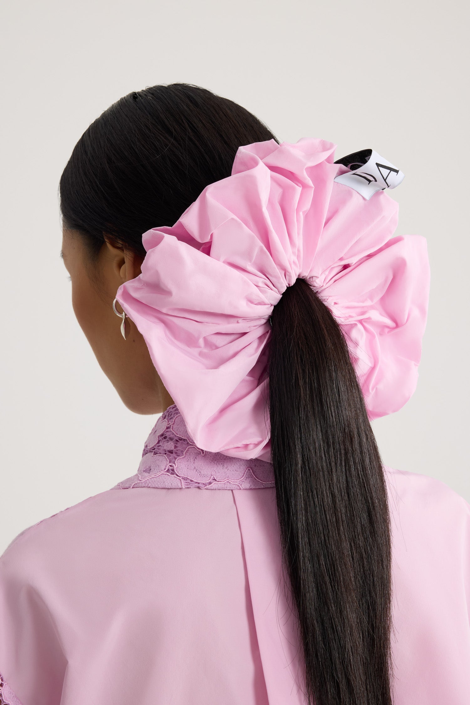 Patou AC059 chouchou maxi rose primrose faille recyclée