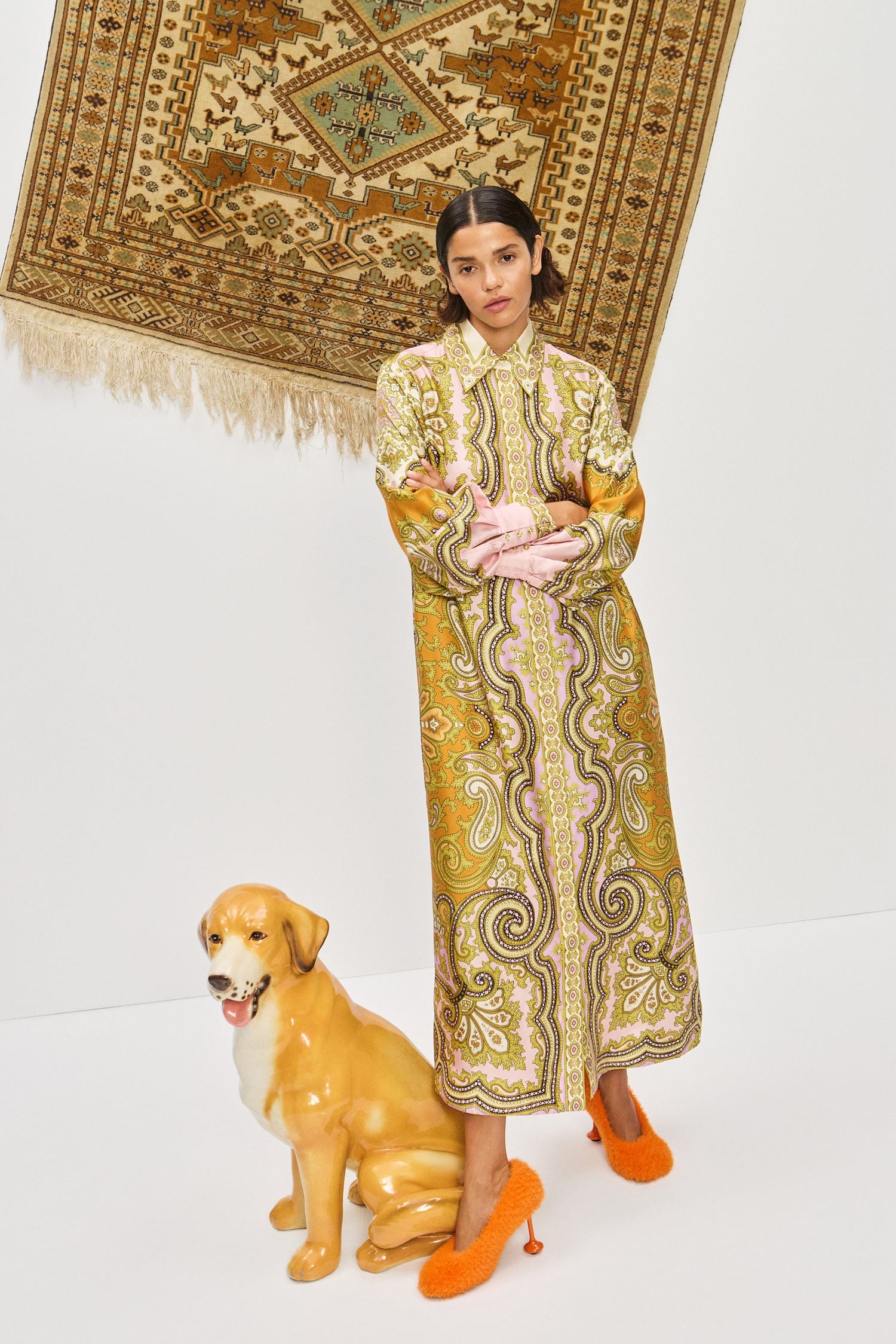 Alemäis Clemenza Silk Shirtdress robe chemise midi soie