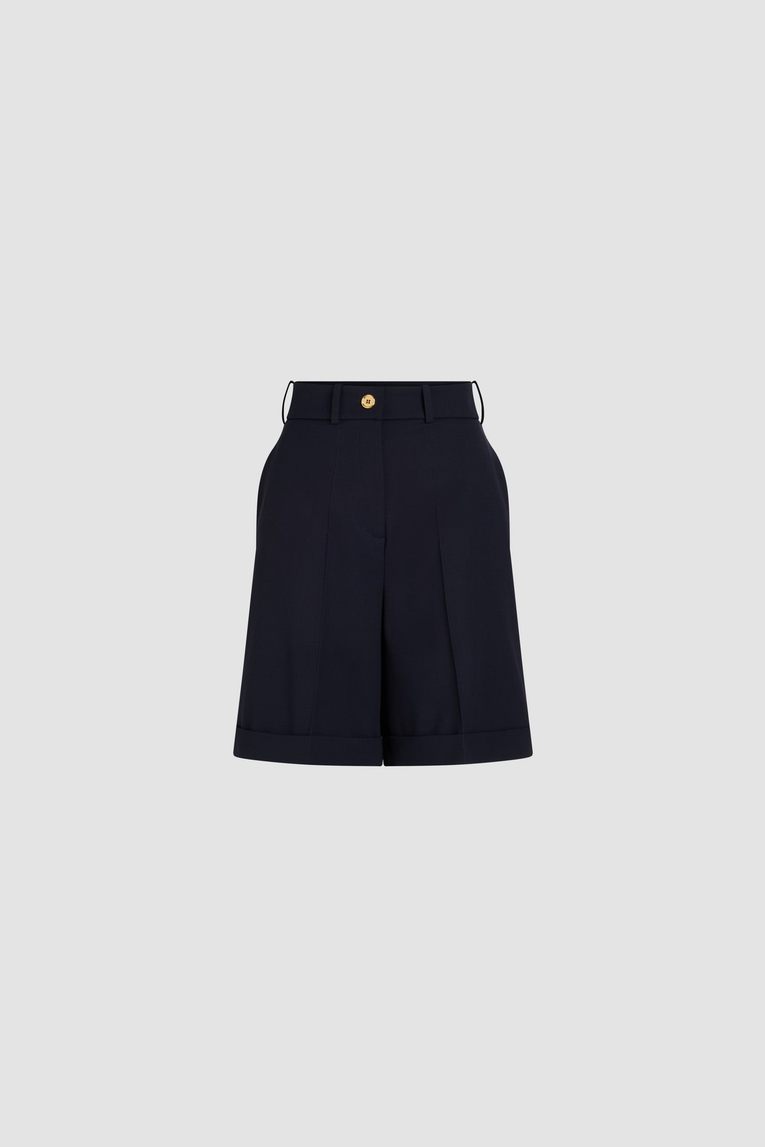 Patou TR053 bermuda laine technique bleu marine noir