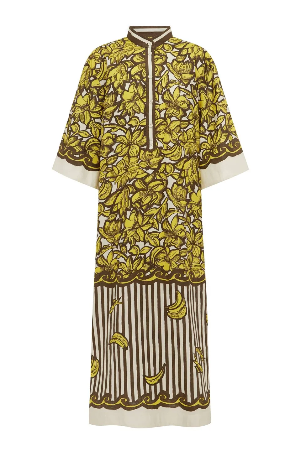 Alemaïs Mona robe tunique chanvre floral