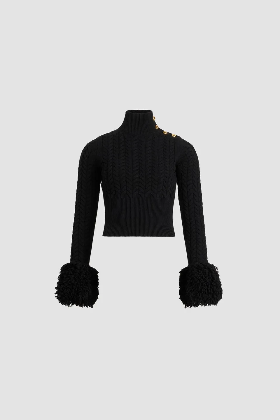 Patou Knitwear H25KN2858041999B pull laine cachemire noir