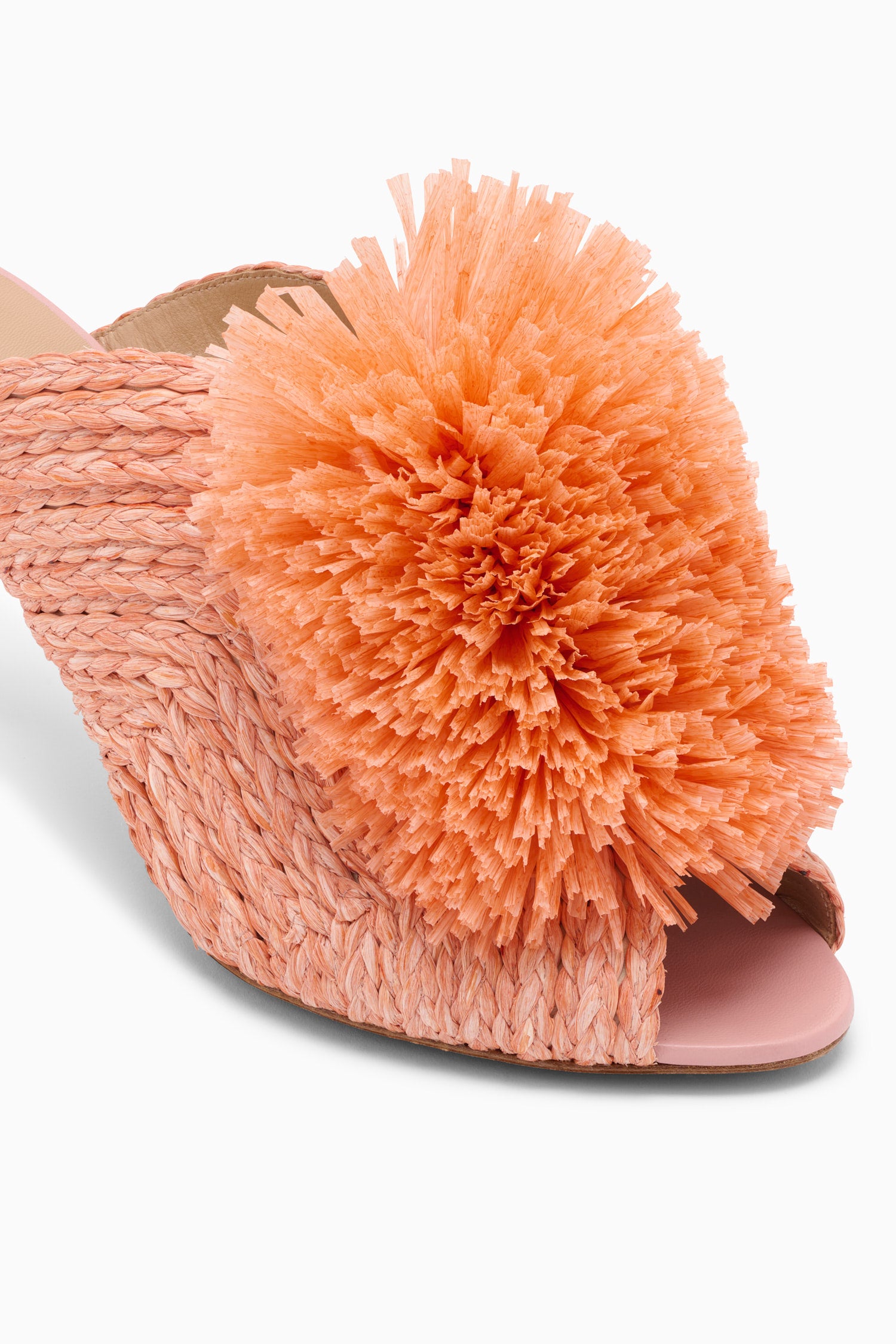 Ulla Johnson mule raphia SP271008 Seashell 75mm