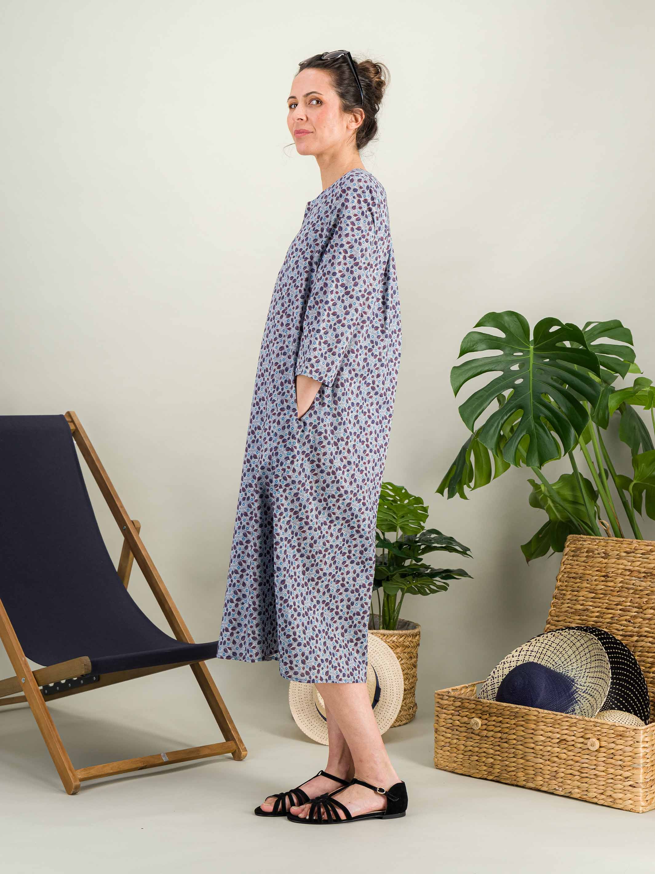 Anahide Saint André Zenitude robe coton wax mi-longue
