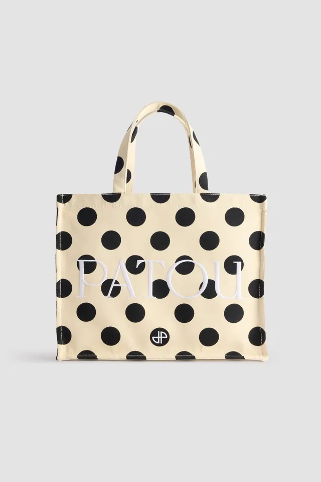 Patou Bags tote Large JP toile pois Angora Dots TU