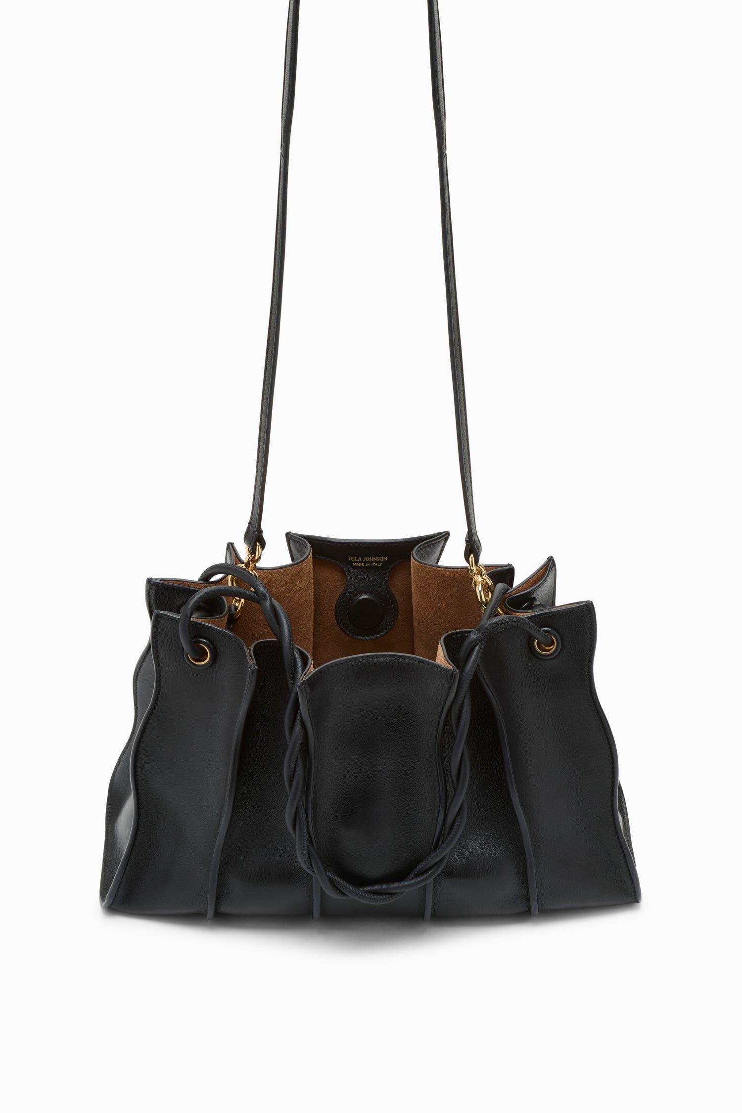 Ulla Johnson Adria FA261163 sac cuir Noir agneau convertible