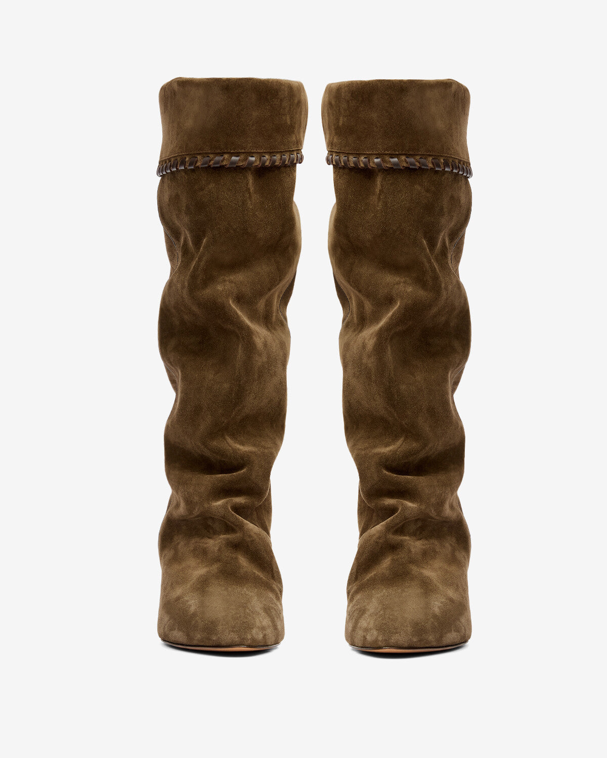Isabel Marant Elita bottes bronze suède talon 5,5 cm