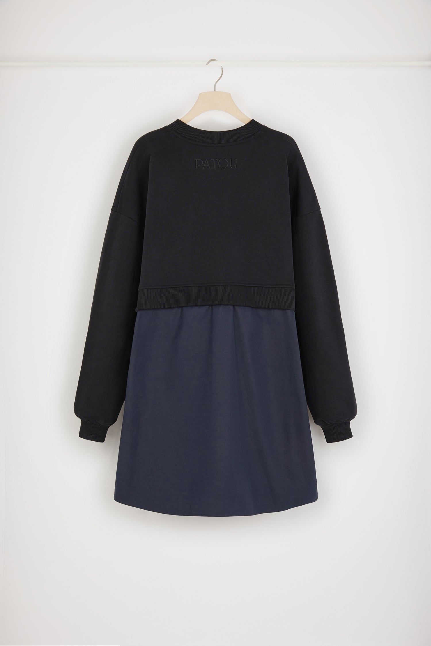 Patou H22JE0559989999B robe sweat coton bio Noir