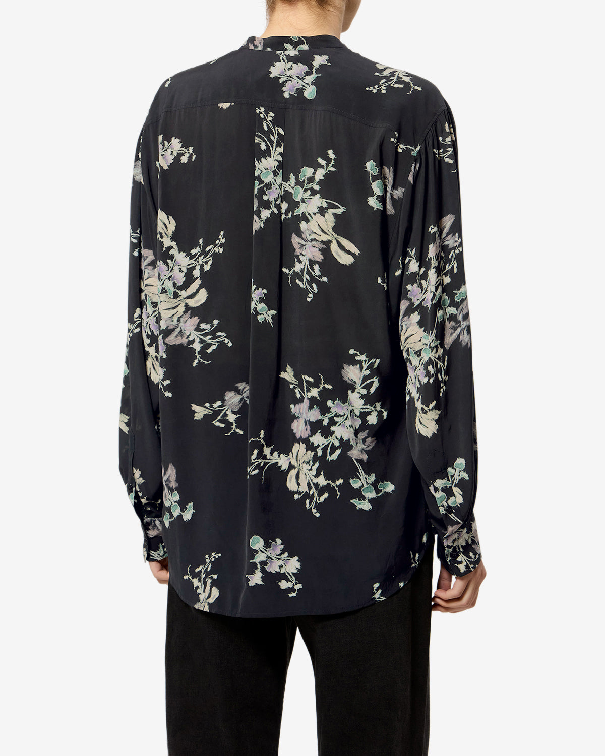 Isabel Marant Catchell CH0080FA chemisier fluide noir fleuri