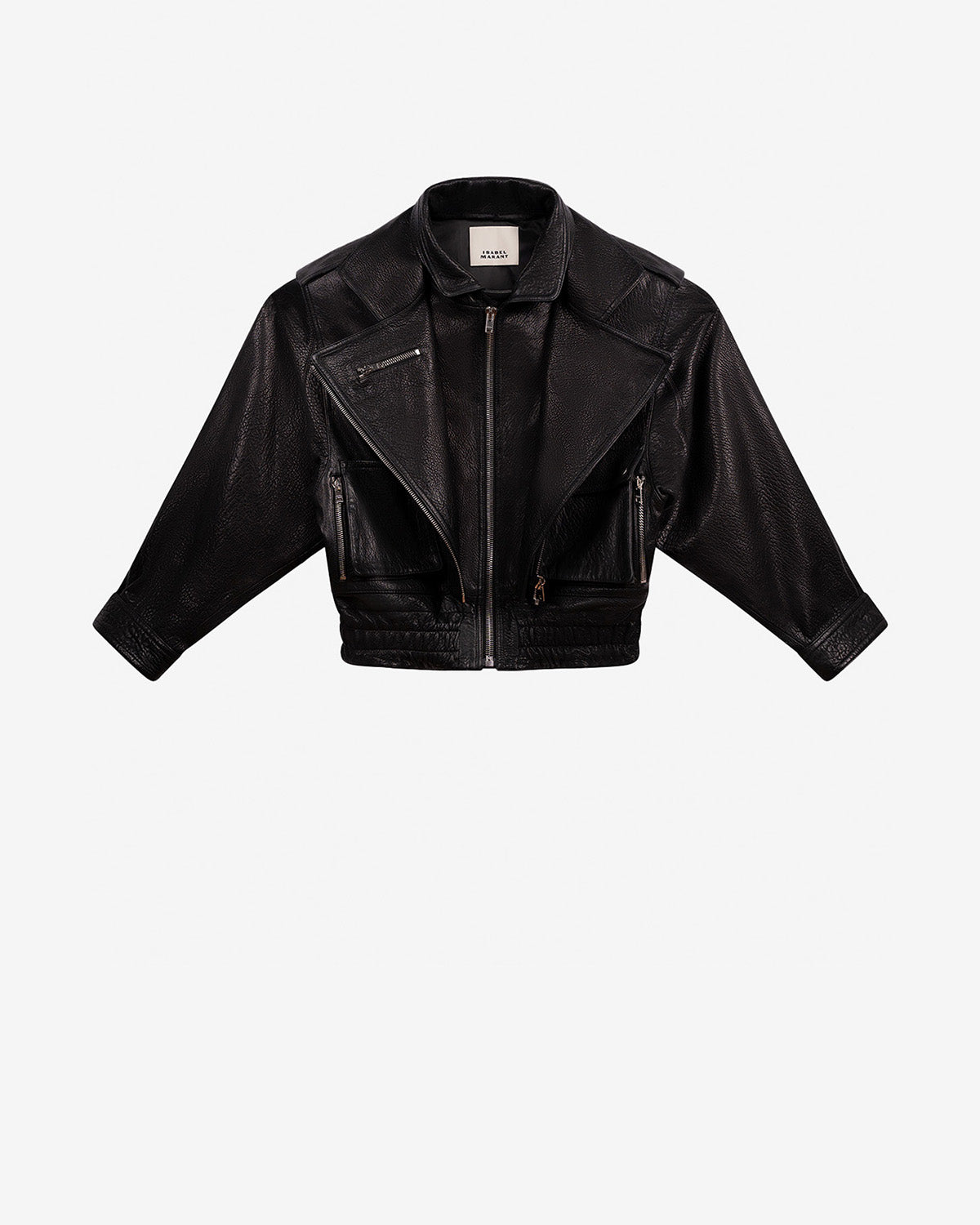Isabel Marant Aneli veste cuir noir agneau courte