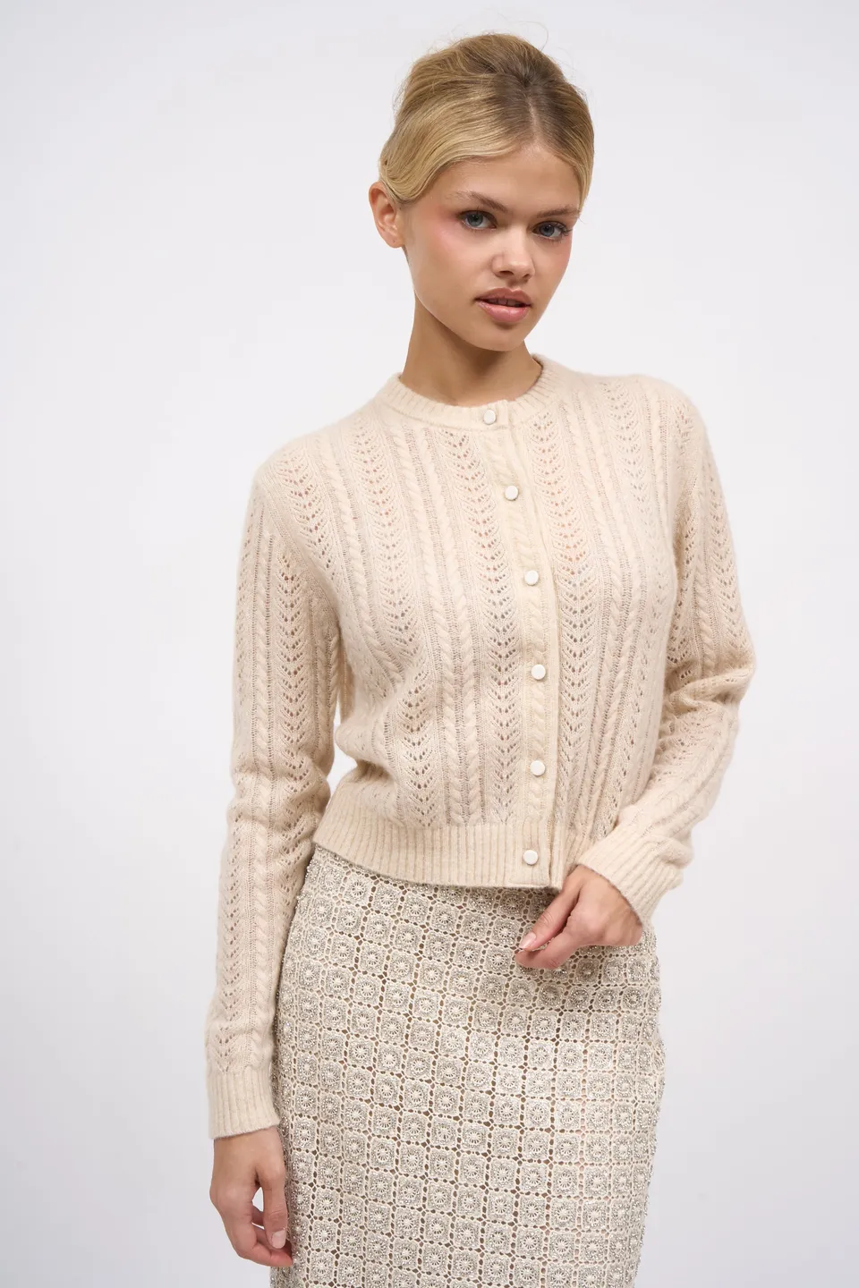 Paul & Joe Novelo cardigan cachemire écru