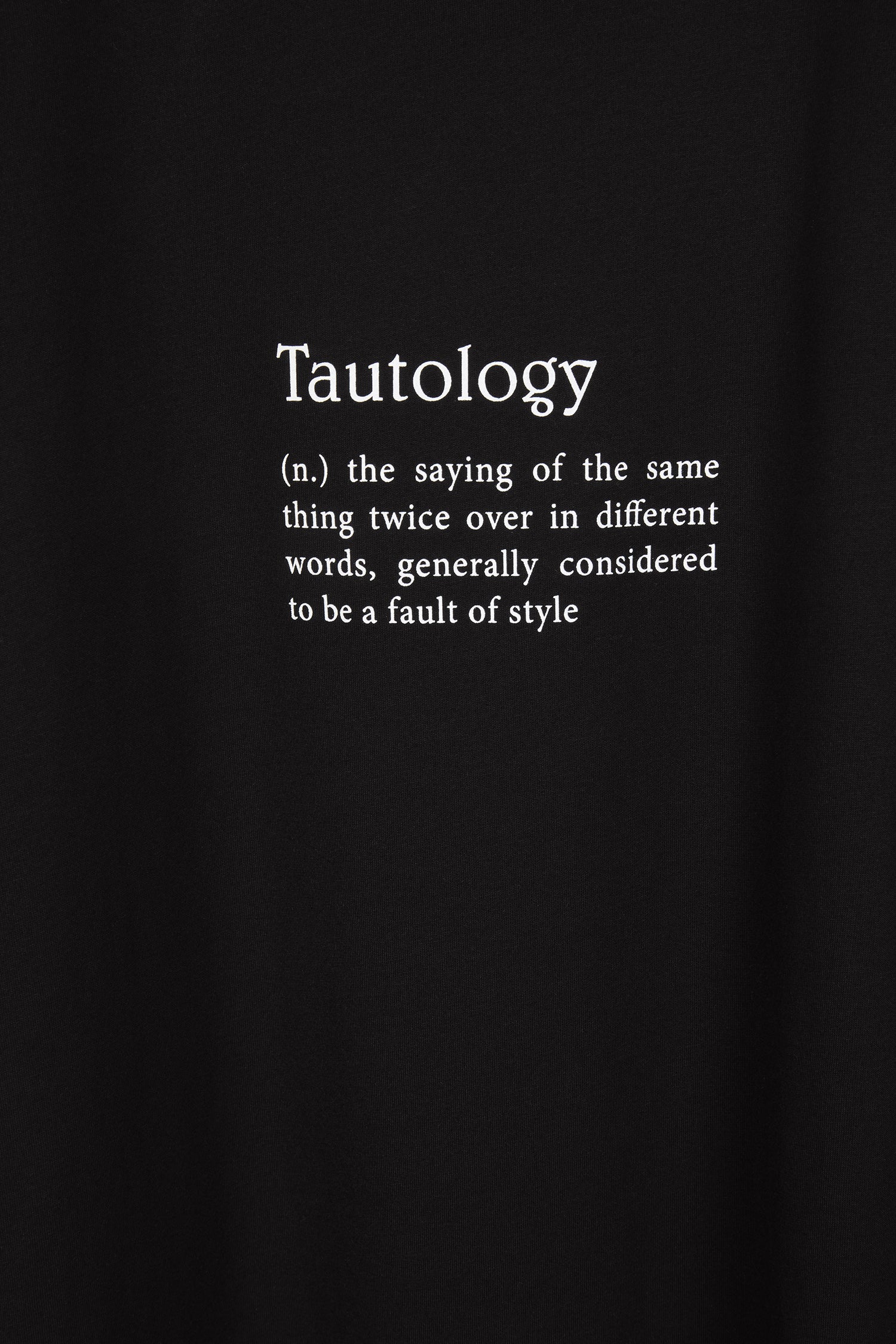 Patou JE002 t-shirt coton bio noir tautology