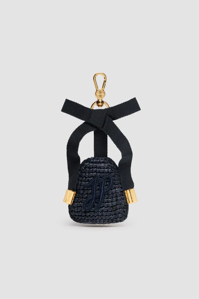 Patou P25AC0910215699N porte-clés raffia Navy Black
