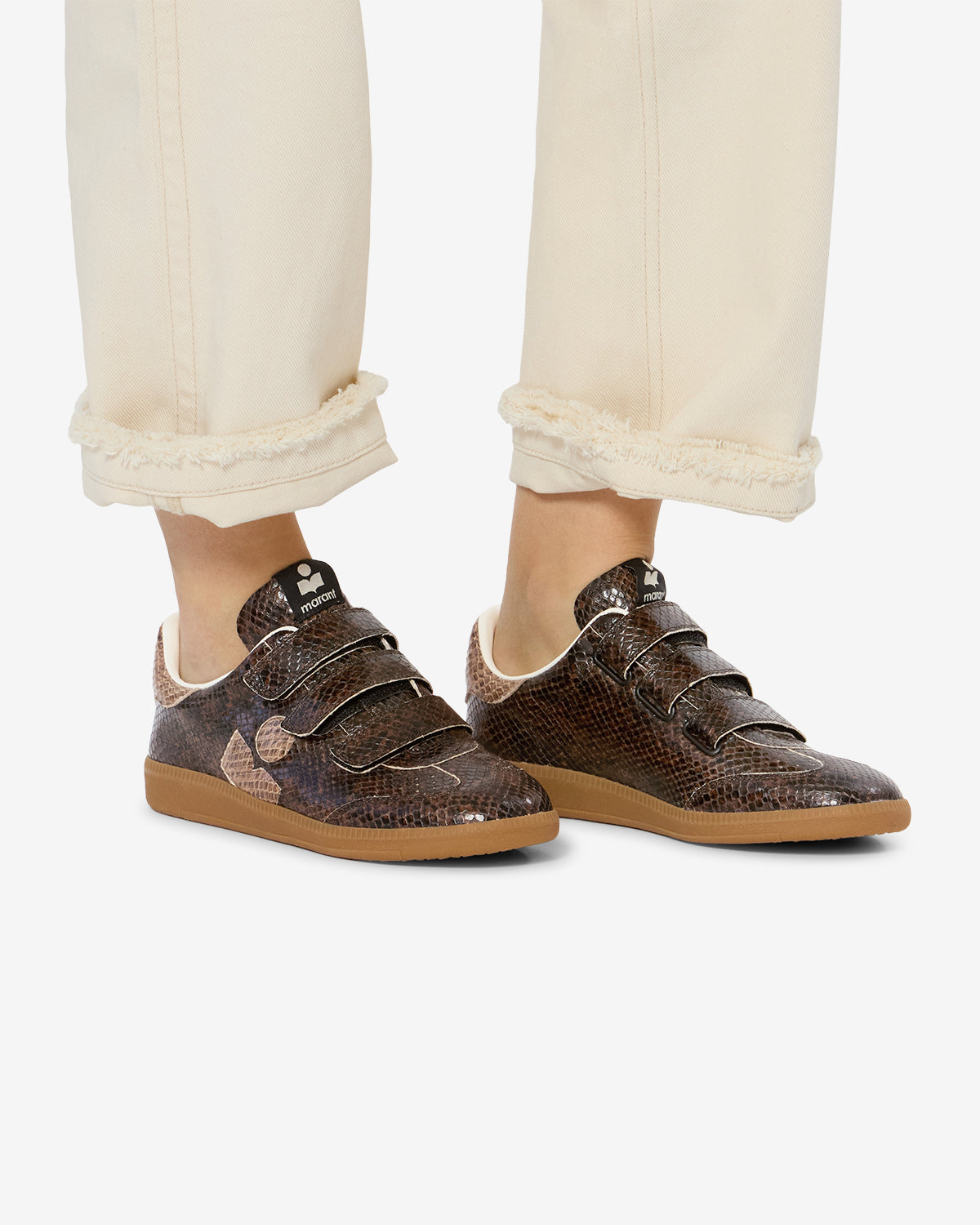 Isabel Marant Baskets Beth sneaker mocha cuir python